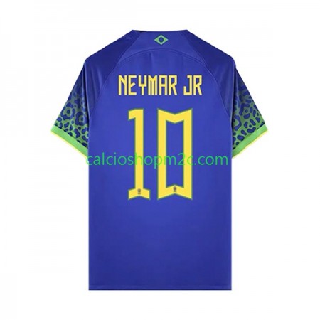Brasile Neymar JR 10 Maglia Trasferta World Cup 2022 Manica Corta